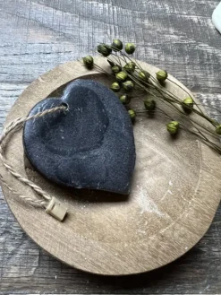 Amberblokje Hartje hangend Black Opium