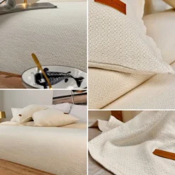 Bedsprei / plaid Utah ecru 180*260