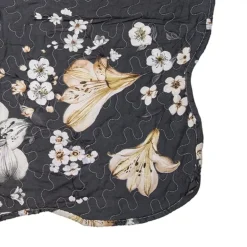 Bedsprei bloemen grijs/beige 1 persoons 180*230