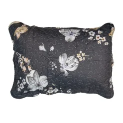 Bedsprei bloemen grijs/beige 1 persoons 180*230