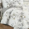 Bedsprei bloemen wit 1 persoons 180*230