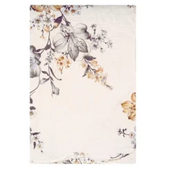 Bedsprei bloemen wit 1 persoons 180*230