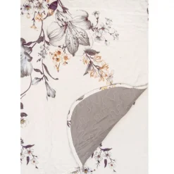 Bedsprei bloemen wit 1 persoons 180*230