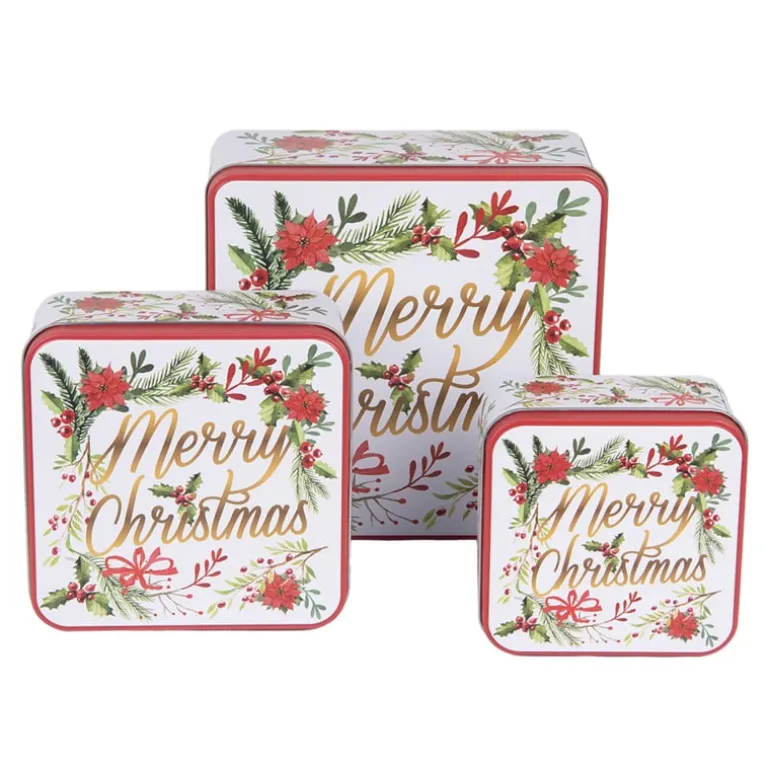 Blikken set (3) Merry Christmas