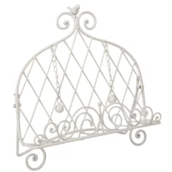 Boekenstandaard wit met vogeltje