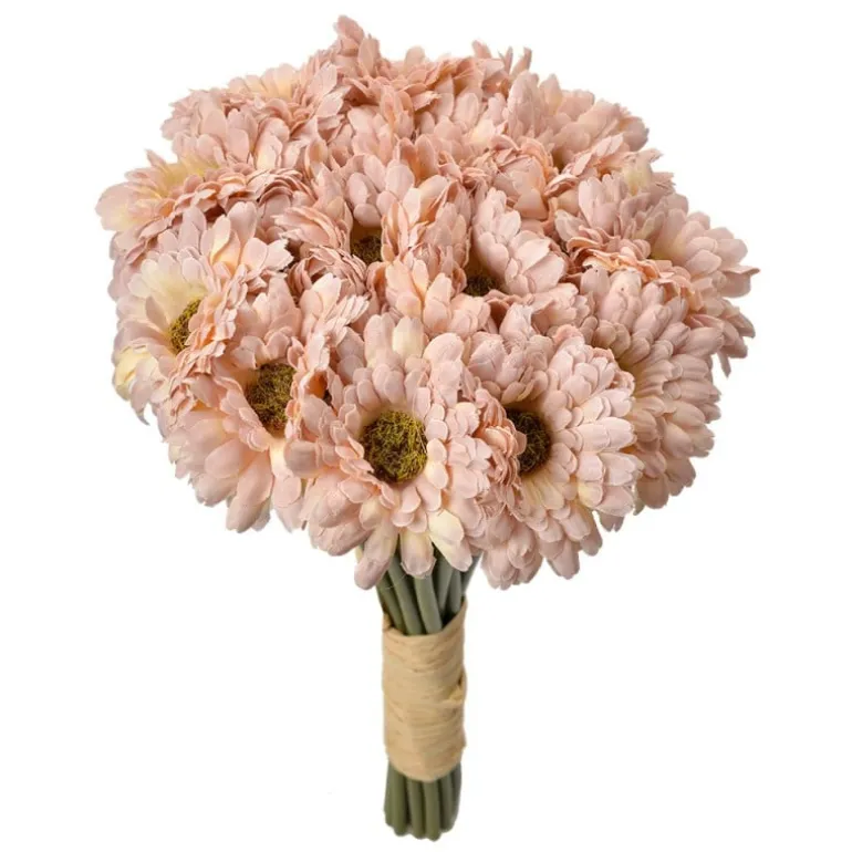 Bosje met 18 Gerbera’s roze 30cm