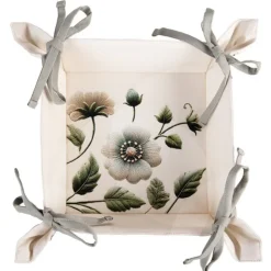 Broodmandje Anemoon beige/groen