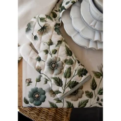 Broodmandje Anemoon beige/groen