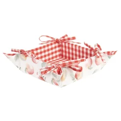 Broodmandje geruit met appels