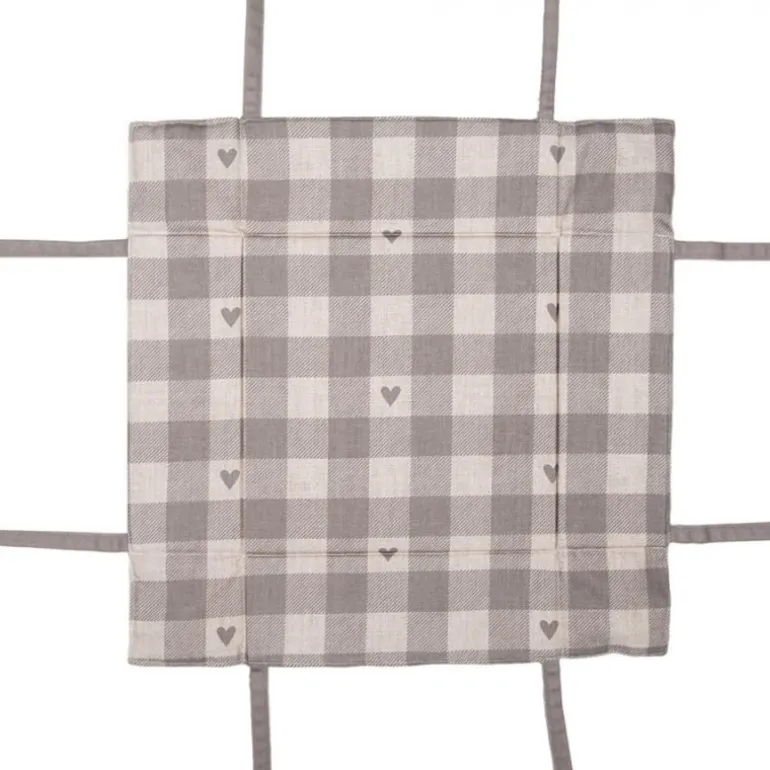 Broodmandje Love It hartjes beige/grijs