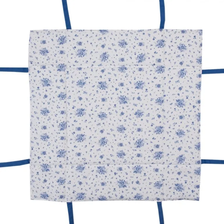 Broodmandje roosjes blauw