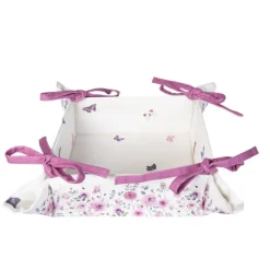 Broodmandje rozen en vlinders  roze