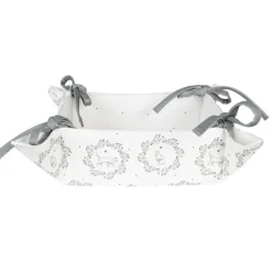 Broodmandje wit/grijs kat