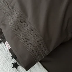 Camilla percal dekbedovertrek antraciet 240*220