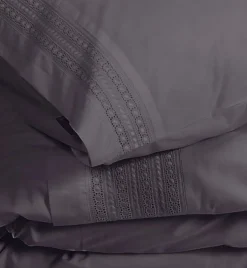 Camilla percal dekbedovertrek antraciet 240*220
