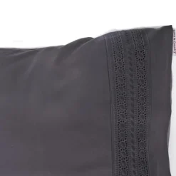 Camilla percal dekbedovertrek antraciet 240*220