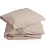 Camilla percal dekbedovertrek zand 200*220
