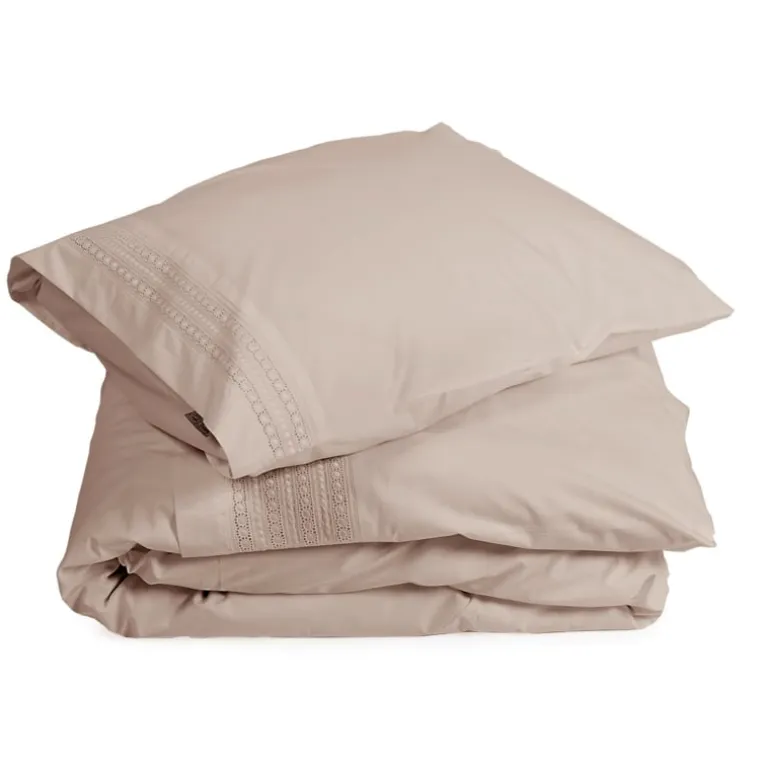 Camilla percal dekbedovertrek zand 200*220