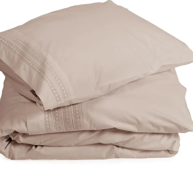 Camilla percal dekbedovertrek zand 200*220