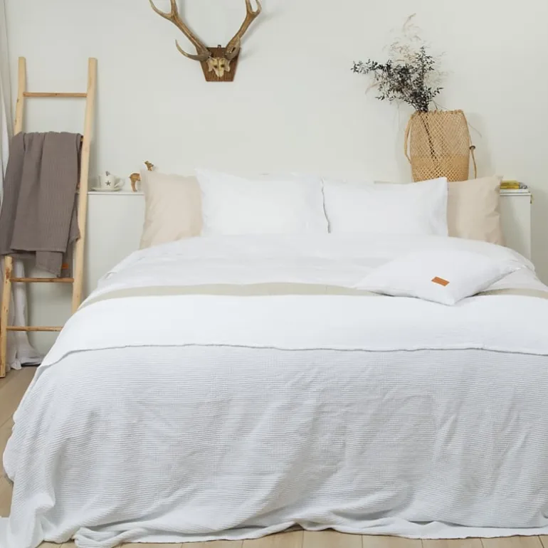 Camilla percal dekbedovertrek wit 240*220