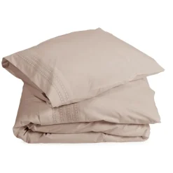 Camilla percal dekbedovertrek zand 140*220