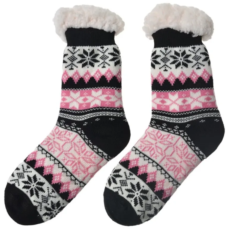 Dames Huissokken one size winter zwart