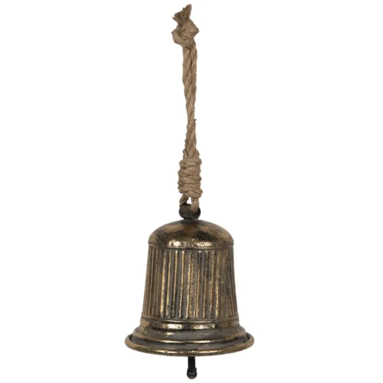 Decoratie bel bronskleur 16*16