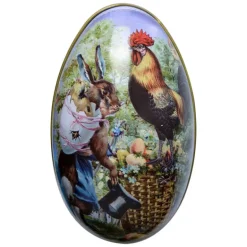 Decoratie blikje eivorm nostalgie 11*7 (B)