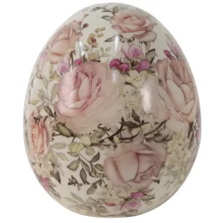 Decoratie ei met rozen (M) 11*14