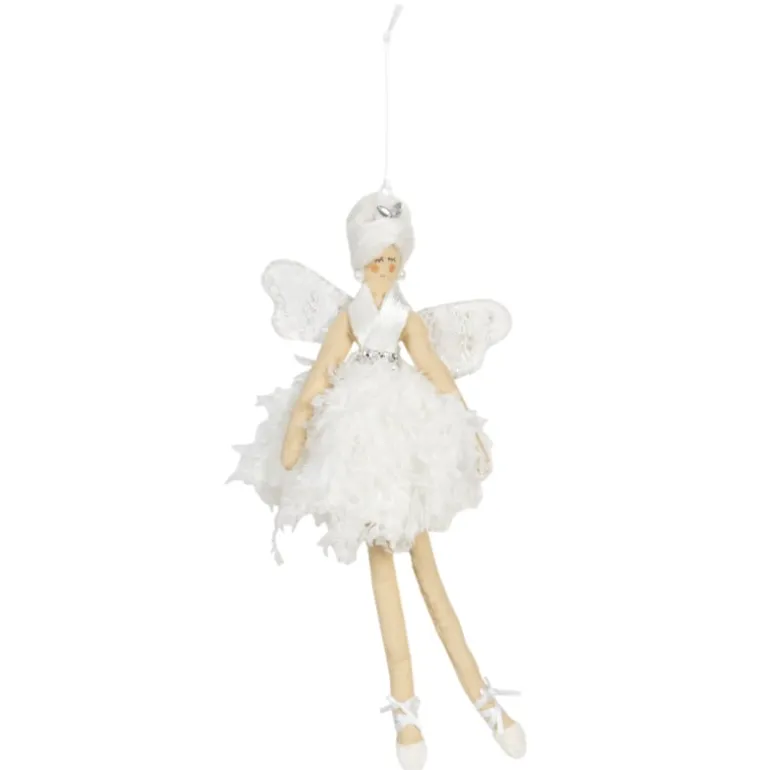 Decoratie engel hanger wit 18*29