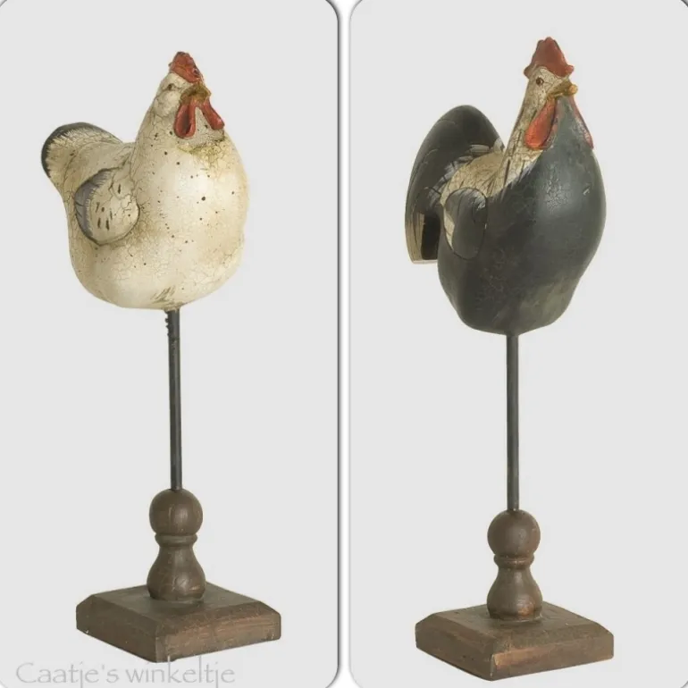 Decoratie haan op voet