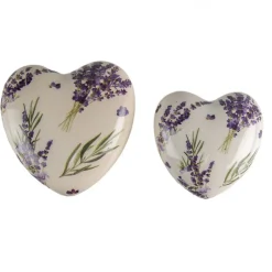 Decoratie hart Lavendel (M) 8*8*4