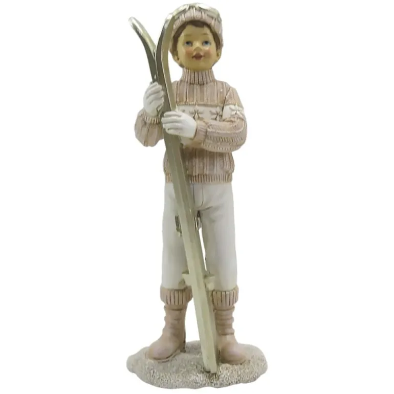 Decoratie jongen met ski’s