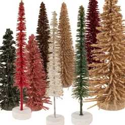 Decoratie kerstboom hout rood 20*50