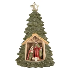 Decoratie kerstboom met stalletje LED 15*25