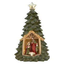 Decoratie kerstboom met stalletje LED 15*25