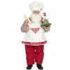 Decoratie Kerstman als banketbakker 28 cm