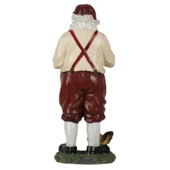 Decoratie Kerstman met haan en biggetje