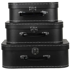 Decoratie kofferset (3) zwart Just for you