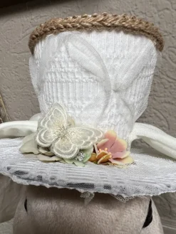 Decoratie konijn buste textiel 24*17*50