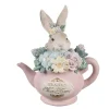 Decoratie konijn in theepotje 12*8*14