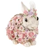 Decoratie konijn met bloemetjes 19*12*18
