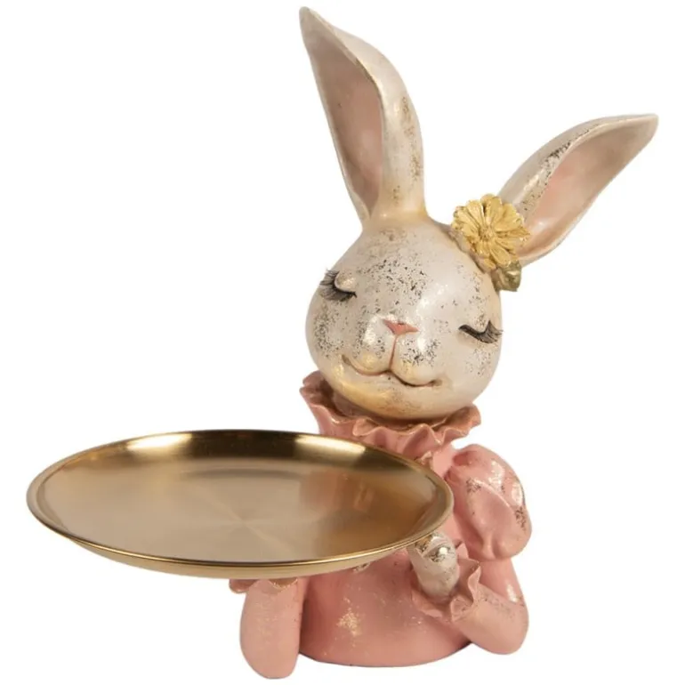 Decoratie konijn met dienblad 27*24*30