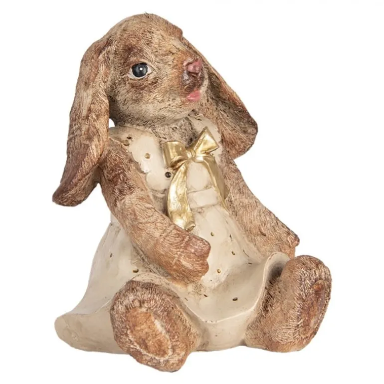 Decoratie konijn met overgooier en strik