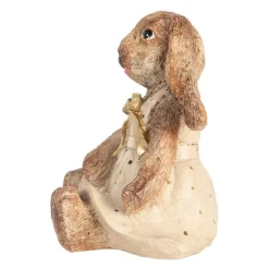 Decoratie konijn met overgooier en strik