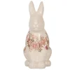 Decoratie konijn met rozen 16*12*28