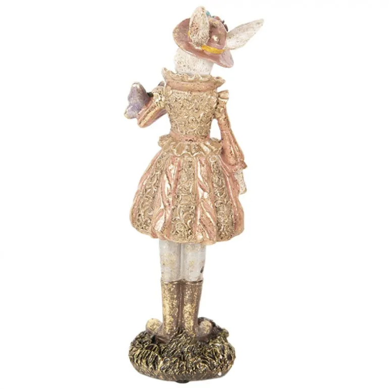 Decoratie konijn vrouw met hoedje