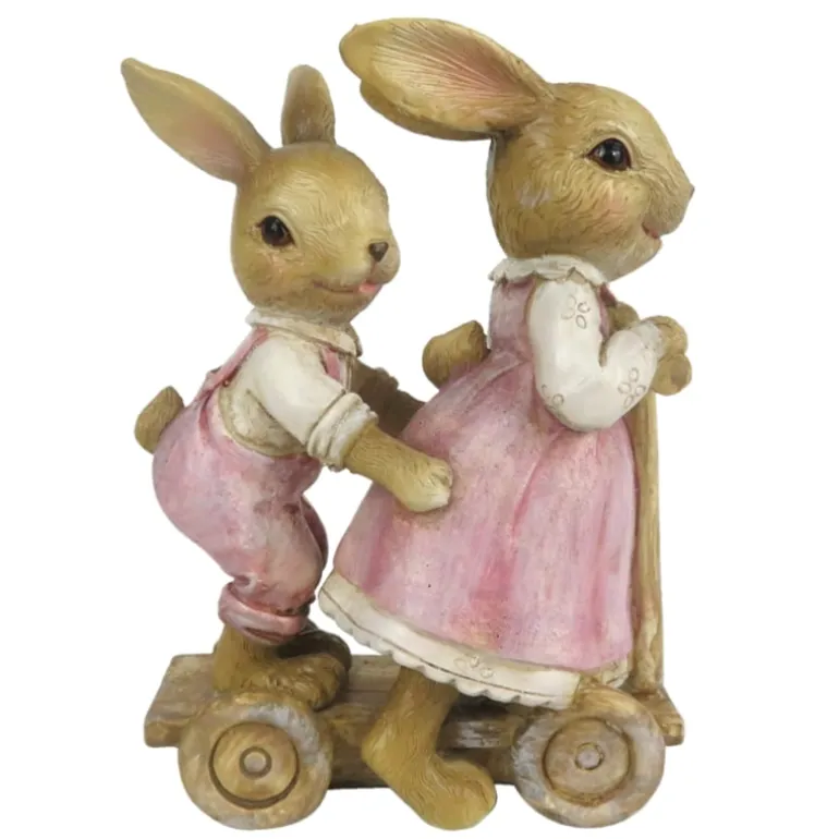 Decoratie konijnen koppel op step
