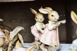 Decoratie konijnen koppel op step