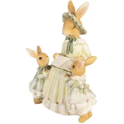 Decoratie konijnen moeder leest voor aan kleintjes